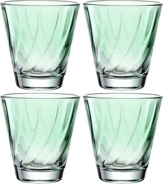 Leonardo twist drinkglas 215ml groen - set 4