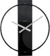 Nextime carl – wandklok – 50.8 × 58.2 × 4.3 cm – hout staal – zwart
