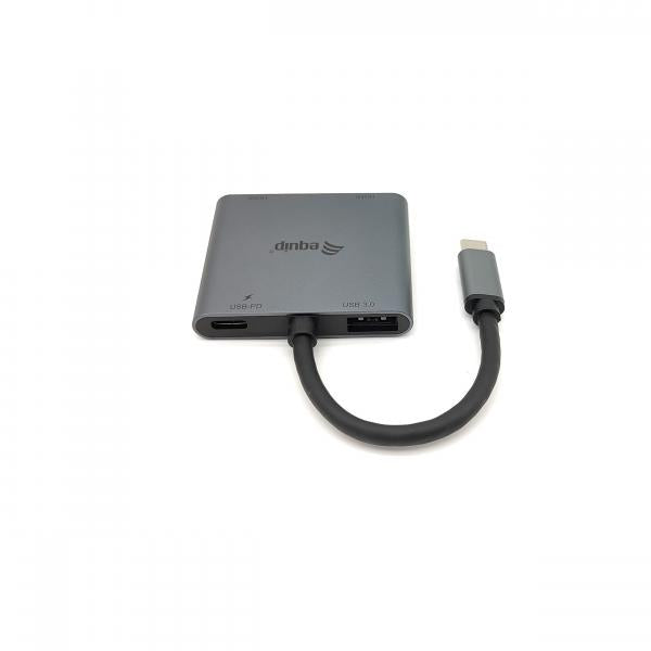 Load image into Gallery viewer, Equip 133484 usb-c 4 in 1 dual hdmi adapter
