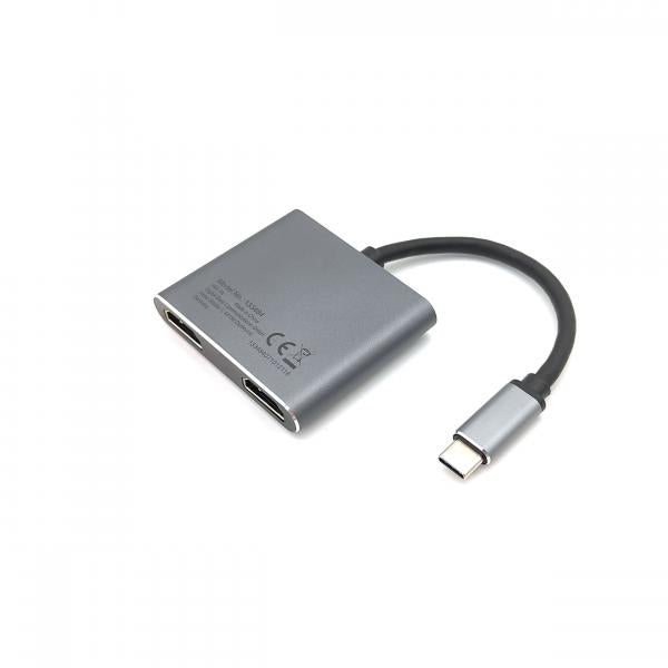 Load image into Gallery viewer, Equip 133484 usb-c 4 in 1 dual hdmi adapter
