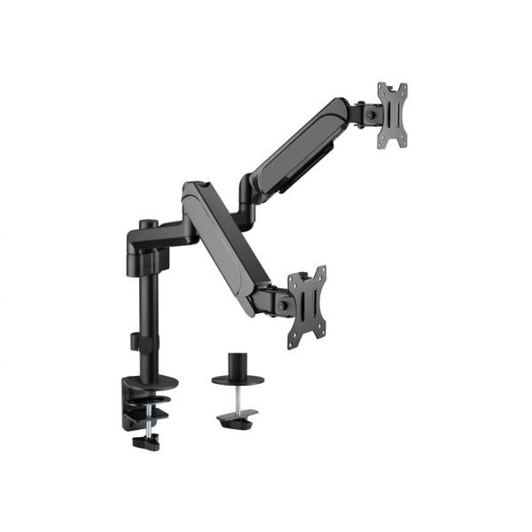 Load image into Gallery viewer, Equip 650133 17 -32 dual monitor desk mount bracket, clamp, 18 kg, 17 - 32 , 100 x 100 mm, black
