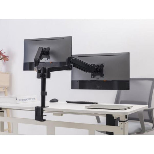 Equip 650133 17 -32 dual monitor desk mount bracket, clamp, 18 kg, 17 - 32 , 100 x 100 mm, black