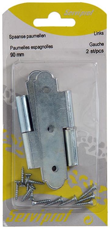 Afbeelding laden in galerijviewer, Mack 1013260 - 2 spaanse paumellen links verzinkt h 90 x b 50 mm | 5 stuks
