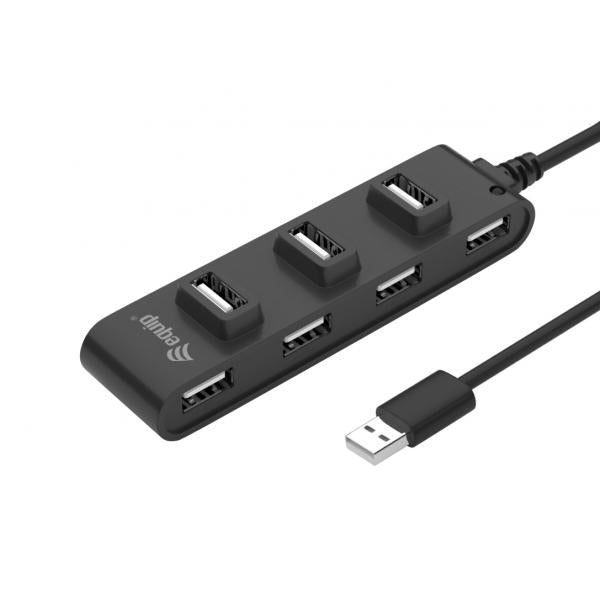 Load image into Gallery viewer, Equip 128957 7-port usb 2.0 hub, usb 2.0, usb 2.0, 480 mbit s, black
