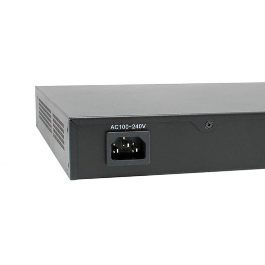 Levelone gep-2821 28-port gigabit poe switch, 24x poe outputs, 2x gigabit rj45, 2x gigabit sfp, 1u