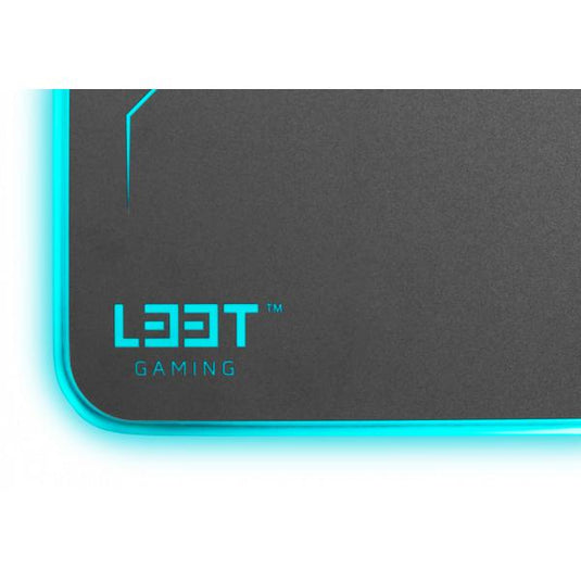 L33t gaming 160378 kvennavagn rgb hard gaming mat w qi charge, 355 x 255 x 5.8 mm, black