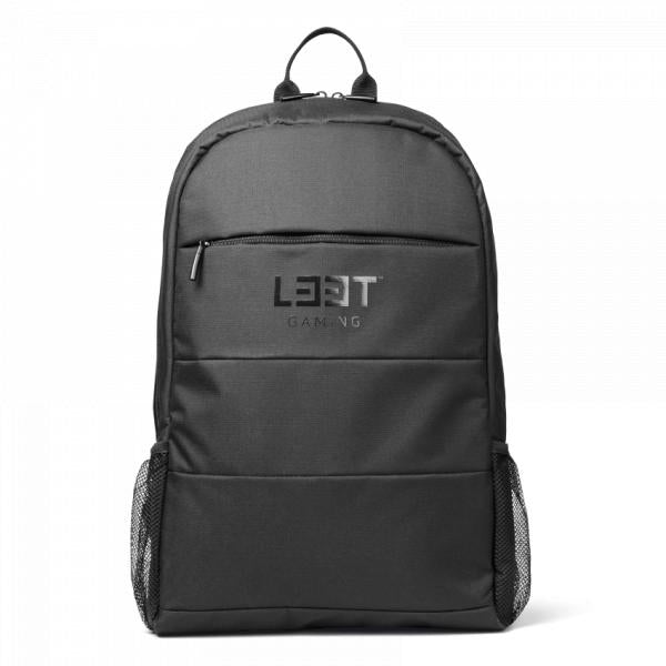 Load image into Gallery viewer, L33t gaming 160380 gaming backpack in black slim nylon design. fits 15.6inch devices
