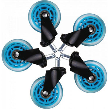 L33t gaming 160529 3inch rubber casters, blue, 5pcs