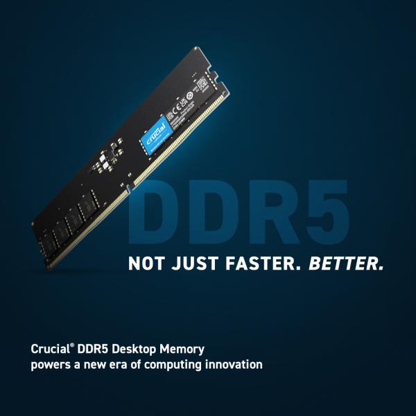 Load image into Gallery viewer, Crucial ct8g48c40u5 dimm memory, 8 gb, ddr5, 4800 mhz, cl40, 1.1v
