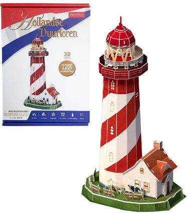 Cubic fun 3d puzzel vuurtoren led, 51st.