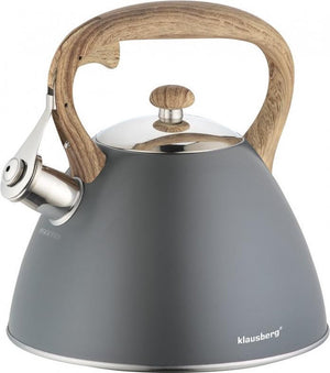 Klausberg kb-7297 fluitketel - 3l – rvs – alle warmtebronnen