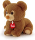 Trudi puppy knuffel teddybeer 19 cm - hoge kwaliteit pluche knuffel - knuffelbeer voor jongens en meisjes - bruin - 16x17x19 cm maat s