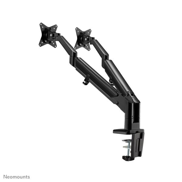 Load image into Gallery viewer, Neomounts ds70-810bl2 desk mount ultra flat, clamp grommet, dual-mount, 17 - 32 inch

