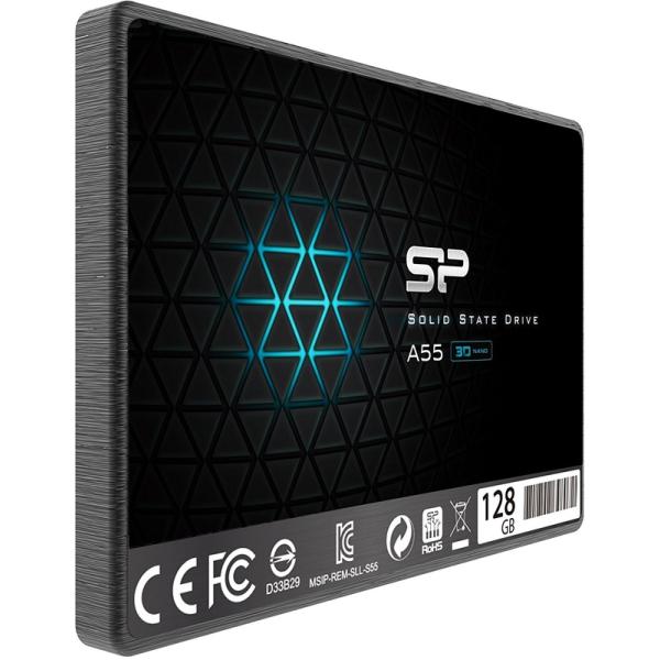 Load image into Gallery viewer, Silicon power sp128gbss3a55s25 ace a55 ssd, 128gb, 7mm 2.5inch, sata3, 3d nand, slc cache
