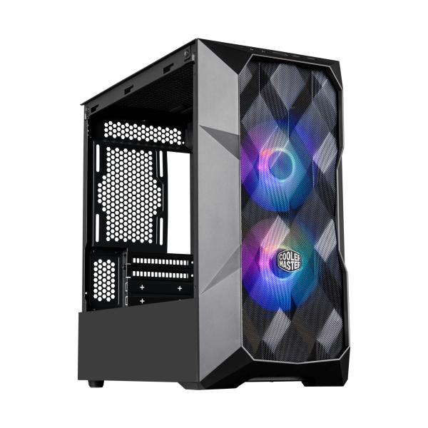 Load image into Gallery viewer, Cooler master cooler td300-kgnn-s00 td300 mesh, matx, midi-towe, argb, 3d mesh front, removable top, black

