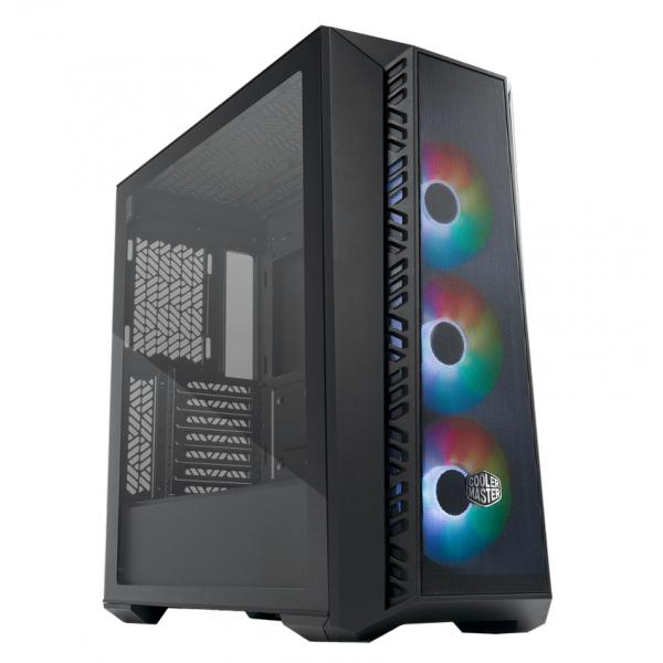 Load image into Gallery viewer, Cooler master mb520-kgnn-s00 masterbox 520 mesh, red, atx, midi, edge-to-edge transparent window
