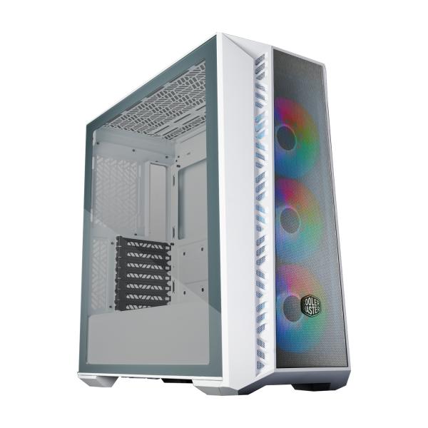 Load image into Gallery viewer, Cooler master mb520-wgnn-s00 masterbox 520 mesh white, atx, midi, edge-to-edge transparent window
