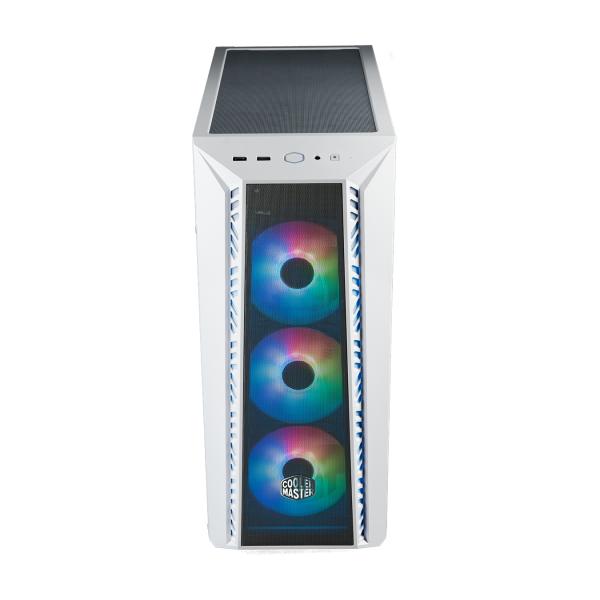 Load image into Gallery viewer, Cooler master mb520-wgnn-s00 masterbox 520 mesh white, atx, midi, edge-to-edge transparent window
