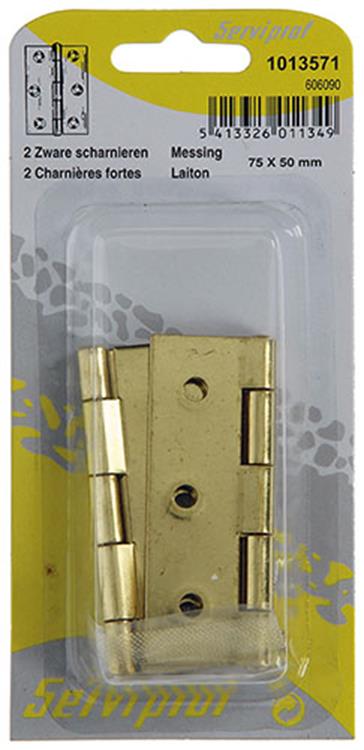 Afbeelding laden in galerijviewer, Mack 1013571 - 2 zware scharn. vermessingd h 75 x b 50 mm | 5 stuks
