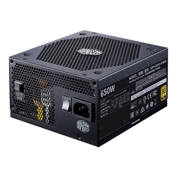 Load image into Gallery viewer, Cooler master mpy-650v-afbag-eu v650 gold v2, atx, 650w, modular, apfc, 135mm, 32 db (silent), black
