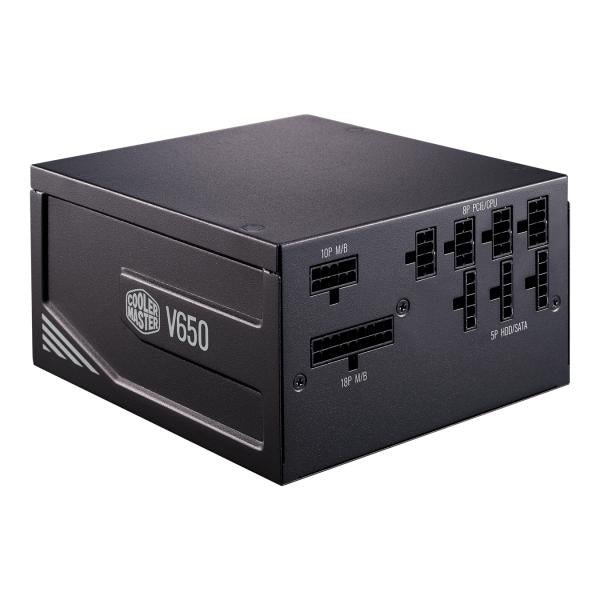 Load image into Gallery viewer, Cooler master mpy-650v-afbag-eu v650 gold v2, atx, 650w, modular, apfc, 135mm, 32 db (silent), black
