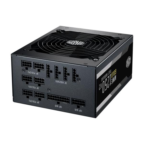 Load image into Gallery viewer, Cooler master mpe-c501-afcag-eu mwe gold v2, atx, 1250w, rtx ready, modular, 140mm, black
