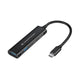 Conceptronic hubbies12b hubbies 4-port usb 3.0 hub, 2 usb-c 2 usb-a ports, aluminum case, usb-c