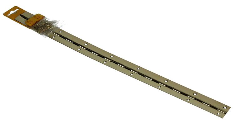 Chargez l'image dans la visionneuse de la galerie, 1013330 - 1 piano scharnier vermessingd l 48 cm x 32 mm | 10 stuks
