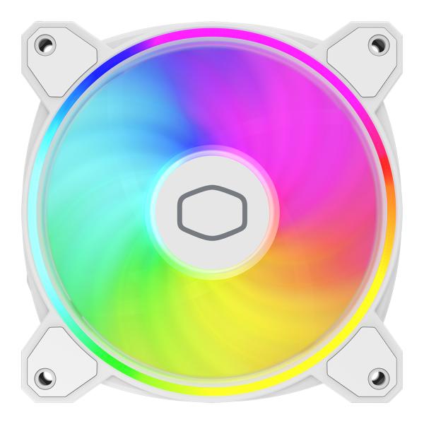 Load image into Gallery viewer, Cooler master mfl-b2dw-21np2-r2 masterfan mf120 halo2 white edition, 120mm, 27 db, 51.88 cfm, white
