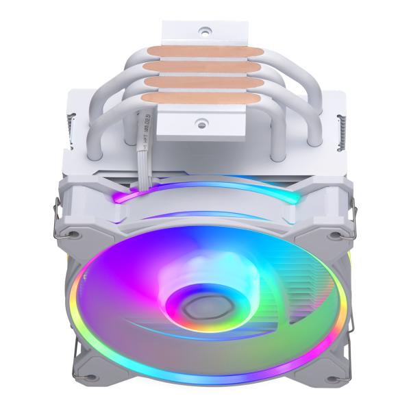 Load image into Gallery viewer, Cooler master rr-s4ww-20pa-r1 hyper 212 halo white, 4-pin, argb, 120mm, 650-2050 rpm, 27 dba (max)
