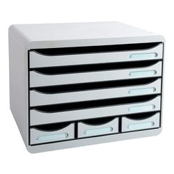 Ladekastje exacompta store-box mini lichtgrijs kunststof