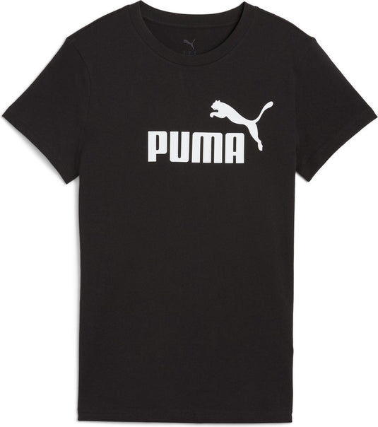 Puma ess no. 1 logo tee dames sportshirt - black