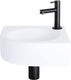 Differnz cleo fonteinset - keramiek - kraan recht mat zwart - 30 x 30 x 10 cm
