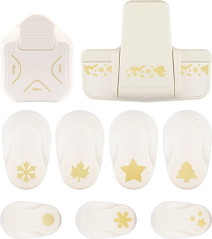 Vaessen creative pons set - figuurpons - kerst - 9 st. - 2 mm tot 4 cm