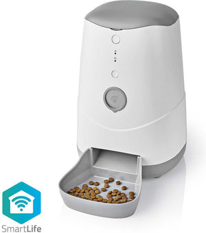 Nedis smartlife automatische voerbak – voor hond kat – voerautomaat met app – 3,7l – wit