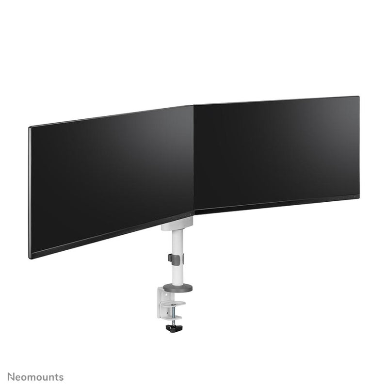 Load image into Gallery viewer, Neomounts ds60-425wh2 desk-mount, 2x 27 inch 8kg, tilt rotate swivel, 100x100 mm, white

