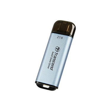 Transcend ts2tesd300c esd300c external ssd, 2 tb, usb type-c, 10 gbps, 1050 950 mb s, blue