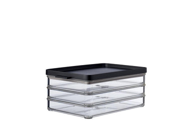 Mepal omnia vleeswarendoos 3-laags zwart 23x14,9x10cm