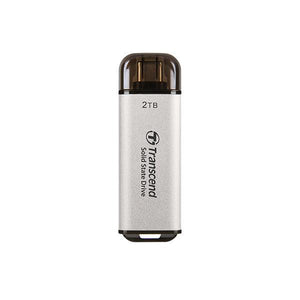 Transcend ts1tesd300s esd300s external ssd, 1 tb, usb type-c, 10 gbps, 1050 950 mb s, silver