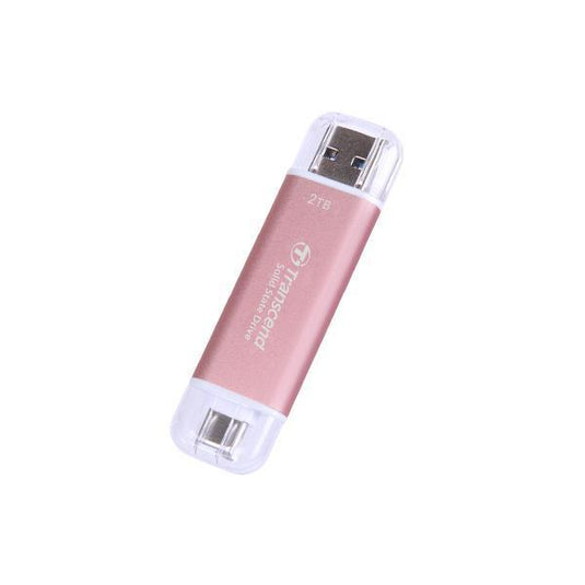 Transcend ts2tesd310p esd310 pink external ssd, 2 tb, usb 10gbps, type c a, 1050 950 mb s