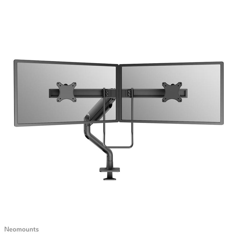 Load image into Gallery viewer, Neomounts ds75s-950bl2 full-motion desk mount, 2x 17 - 27 , 8kg, 100x100 mm, black
