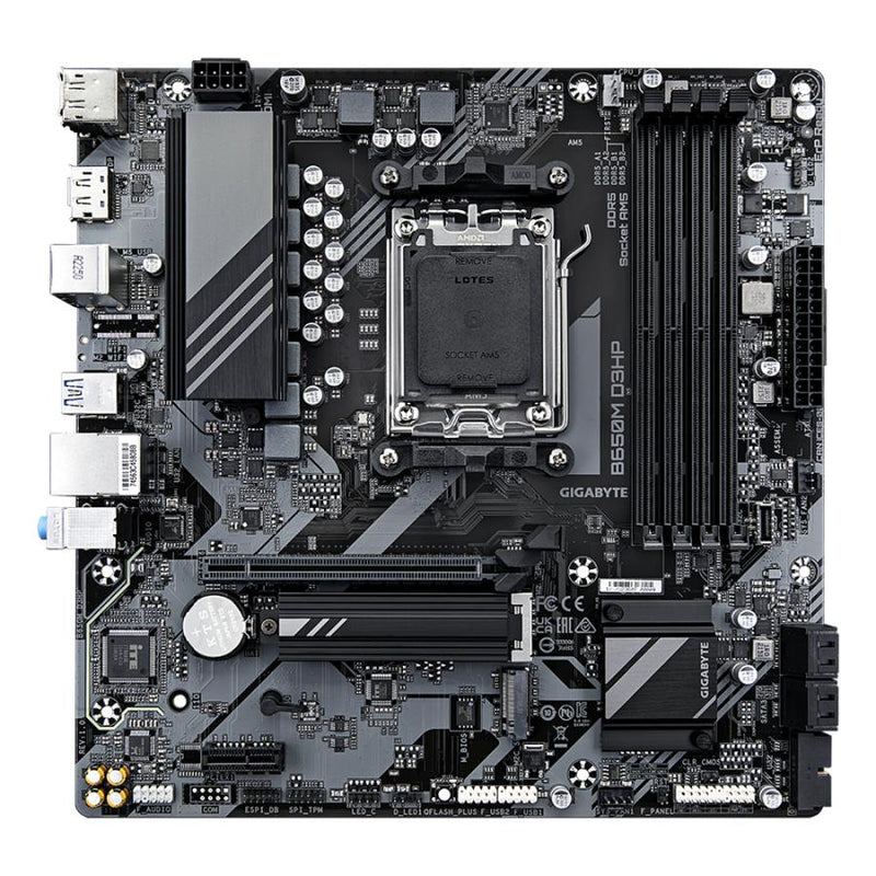 Load image into Gallery viewer, Gigabyte b650m d3hp b650m d3hp, amd am5, ryzen 7000, ddr5 7600 mhz, pcie 4.0, 2.5gbe lan
