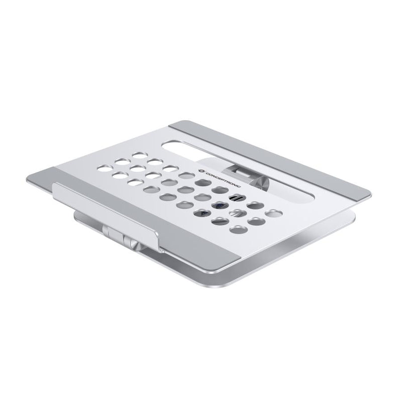 Load image into Gallery viewer, Conceptronic donn27g laptop stand with 7-in-1 docking station, 360° rotating, usb 3.2 gen 1 type-c
