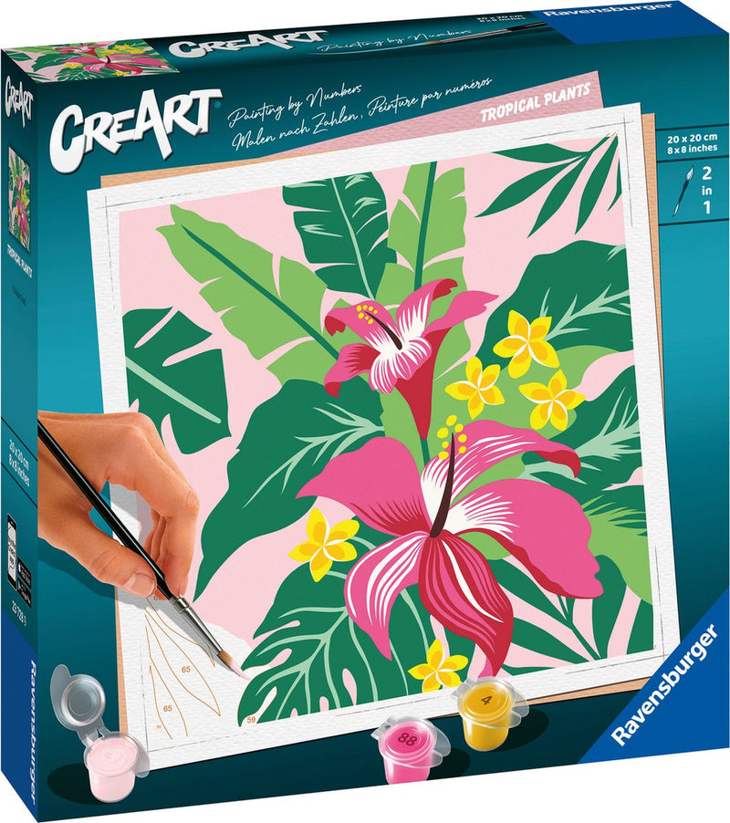 Afbeelding laden in galerijviewer, Ravensburger creart tropical plants - schilderen op nummer voor volwassenen
