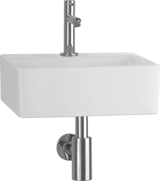 Differnz zeus fonteinset - 33x28x11.5cm - rechthoek - 1 kraangat - wit