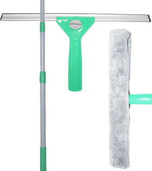 Aqua laser raamwisserset | complete set raamwissers | raamwisser met telescopische steel 130 cm