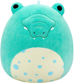 Squishmallows knuffel pluche - tortuga blauwgroene alligator, 40cm