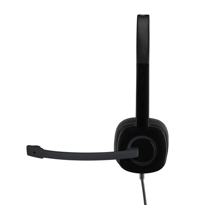 Load image into Gallery viewer, Logitech 981-000589 h151 stereo headset, wired, office call center, 20 - 20000 hz, headset, black
