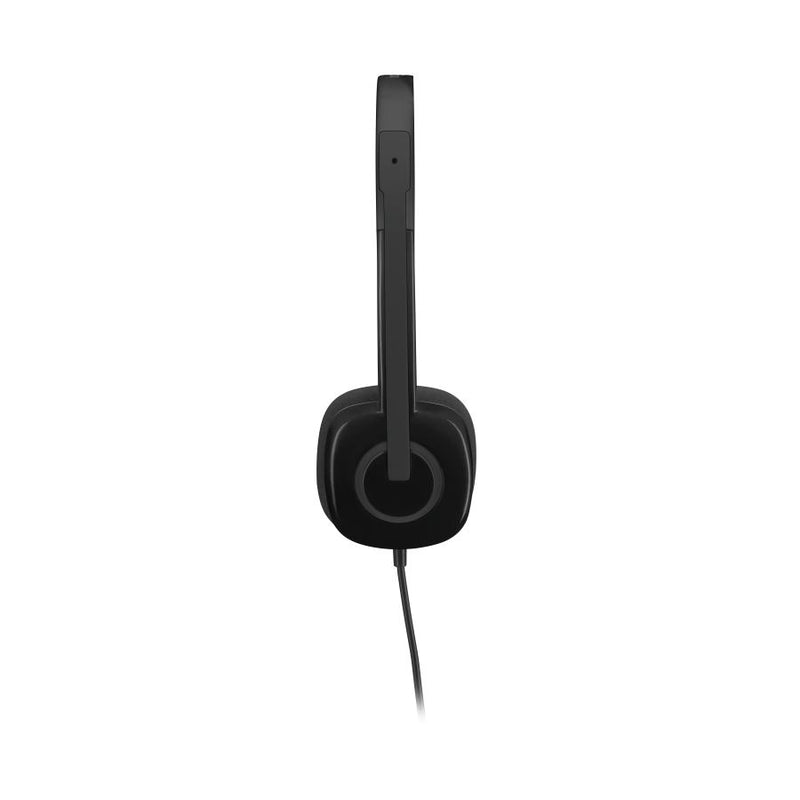 Load image into Gallery viewer, Logitech 981-000589 h151 stereo headset, wired, office call center, 20 - 20000 hz, headset, black
