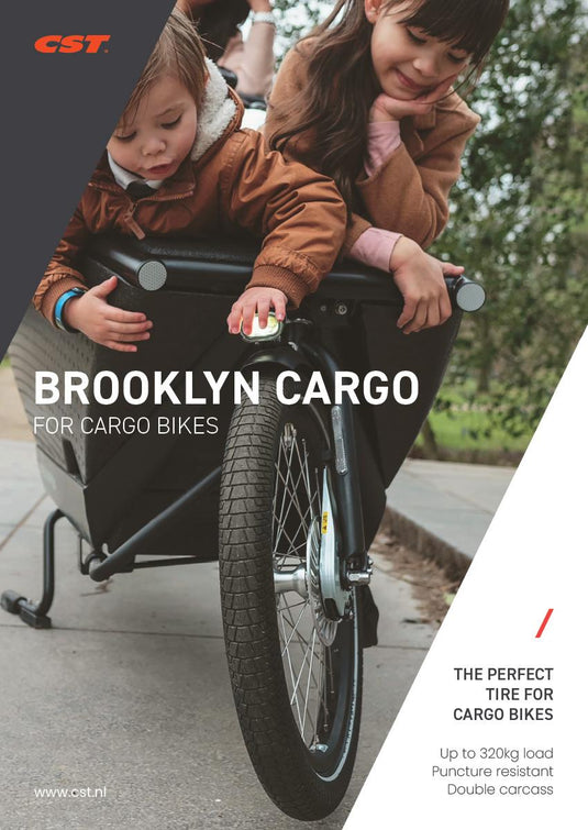 Cst buitenband brooklyn pro cargo 26 x 2.15 55-559 - zwart met reflectie